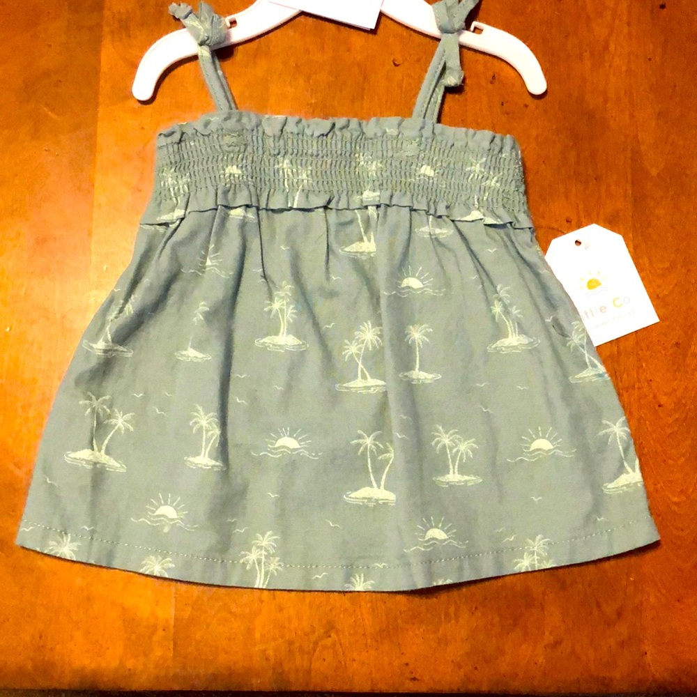 18 months bow strap summer palm sun land top